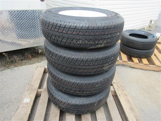 (New)ST225/75R15 Radial Trailer Tires/Wheels (set)