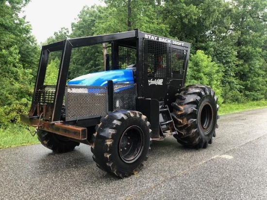 NH 6.120 Cab Tractor w/Winch & Forestry Case, 4WD,