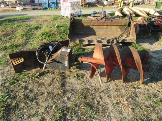 Post Hole Digger 24" Auger for Skidloader