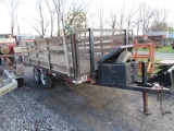 8' x 14' Double Axle Farm Trailer (no title)