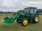 JD 5055E Cab Tractor w/H240 Ldr,4WD,C/H/A,792 Hrs,
