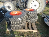(New) 12-16.5 Tires on Bobcat Wheels (set)