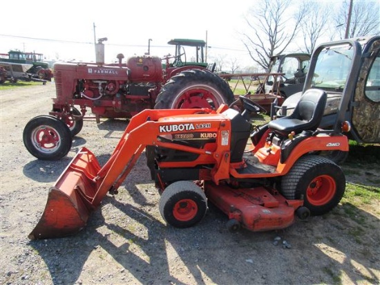Kubota BX2200 Dsl Tractor w/Ldr & Mower, 2004 Hrs,