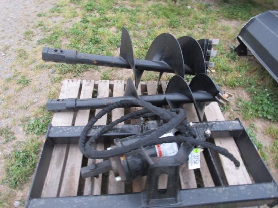 New Wolverine Skid Steer QA  Hydraulic Auger w/12" & 18" bit