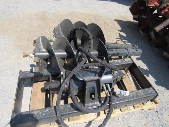 New Wolverine Skid Steer QA  Hydraulic Auger w/12" & 18" bit