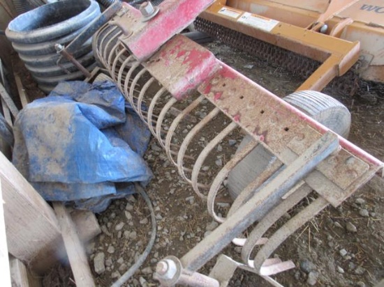 3Pt Worksaver 6' Stone Rake w/Guage Wheels