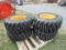 12-16.5 SKS332 Tires on Wheels for NH/JD/CAT (set) (New)