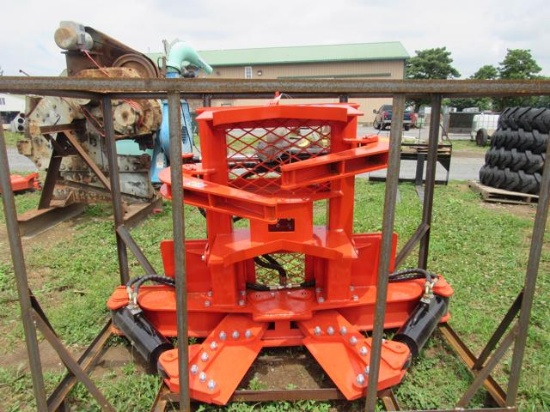 Heavy Duty Skid Steer Tree Shearer w/Top Grapple