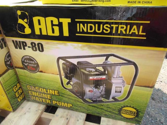 AGT 3" Water Pump WP 80 w/gas engine (New)