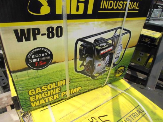 New AGT 3" Water Pump WP 80 w/Gas Engine