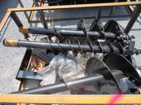 New Mower King QA Hyd Auger w/ 3 bits