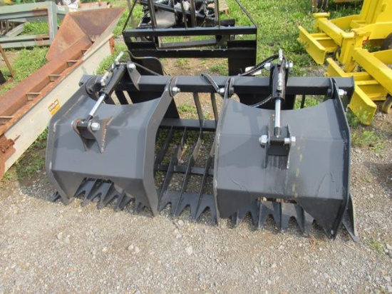 NEW 66" Skid Steer Rock & Brush Grapple