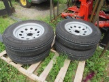 ST205/75R15 Radial Trailer Tires/Wheels (set)