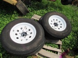 ST255/75R15 Radial Trailer Tires/Wheels (set)