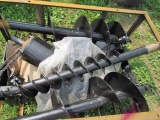 (New) Mower King QA Hyd Auger w/ 3 Bits