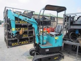 Mini Excavator #12 (NEW) gas engine & blade (Blue)