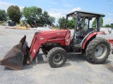 MF 1552 Cab Tractor w/ 1530 Loader, 4WD, vandalizd