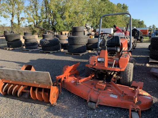 Kubota F2400 Front Cut Mower w/ Snowblower Attachment