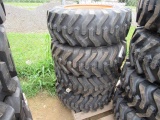 (New) 10-16.5 SKS332 tires on wheels for Bobcat, (set)