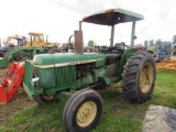 JD 2040 Tractor,2WD,2-Post Canopy, Showing 3600 Hr