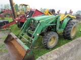 JD 4600 Tractor, 4x4, ROPS, 460 Loader, 3593 Hrs