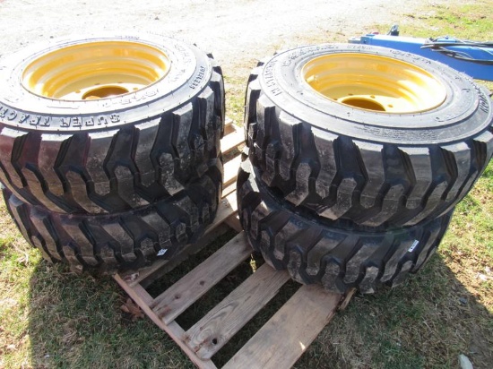 (New) 12-16.5 Tires on Wheels for NH/JD/CAT