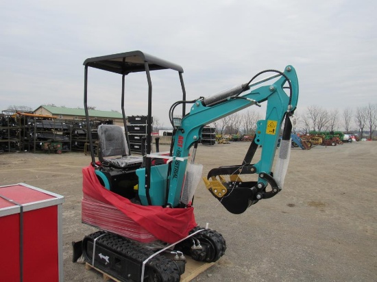 AGROTK Mini Excavator QH-12 (NEW) w/thumb  gas engine  Teal