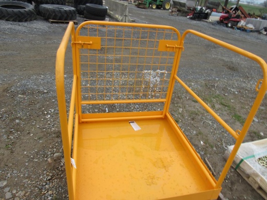 (New) Pallet Fork Mount Safety Basket