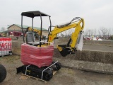 AGROTK Mini Excavator QH-12 (NEW) w/thumb  gas engine Yellow
