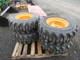 (New) 12-16.5 Tires on Wheels for Case (set 4)