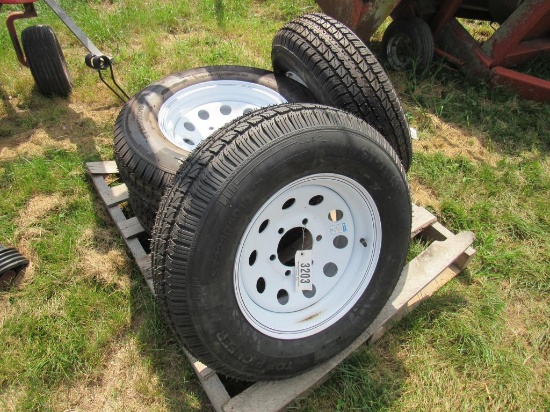 (New) 225/75R15 Trailer Tires on 6-Lug Wheels
