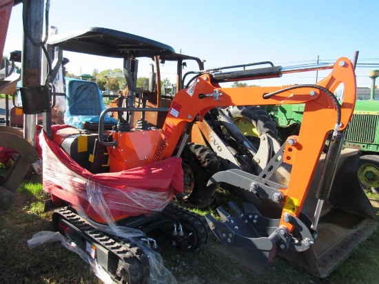 AGROTK L12 Mini Excavator, ROPS Thumb & Canopy (New)