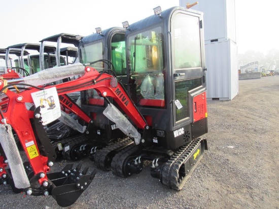 Miva VA13C Mini Excavator w/Cab & Thumb