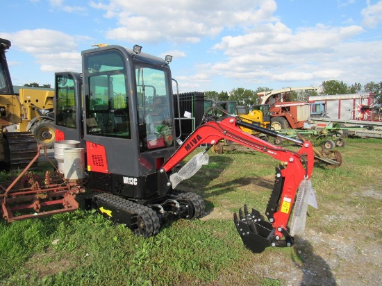 Miva VA13C Mini Excavator w/Cab & Thumb
