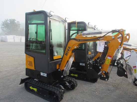Miva VA13C Mini Excavator w/Cab & Thumb