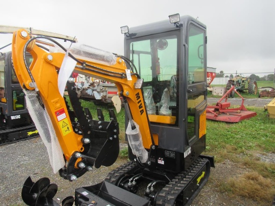 Miva VA13C Mini Excavator w/Cab & Thumb