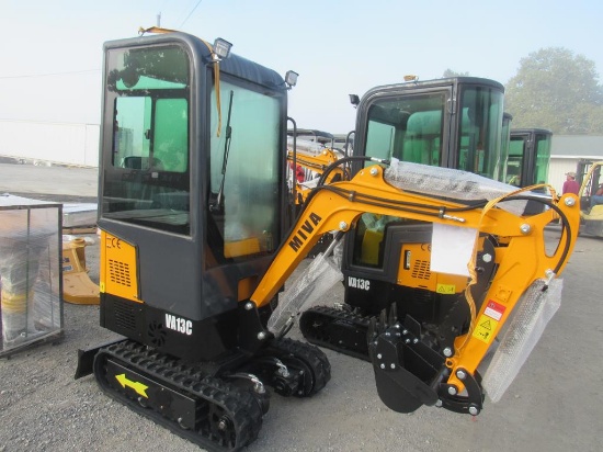 Miva VA13C Mini Excavator w/Cab & Thumb