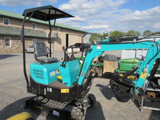 Agrotk 12 Mini Excavator w/ Thumb & 2 Post Canopy