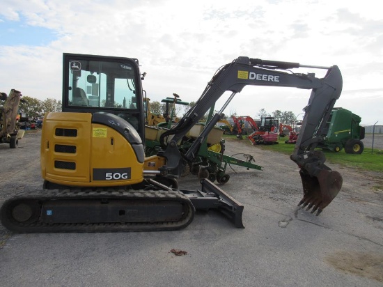 JD 50G Excavator, Cab, H-A/C