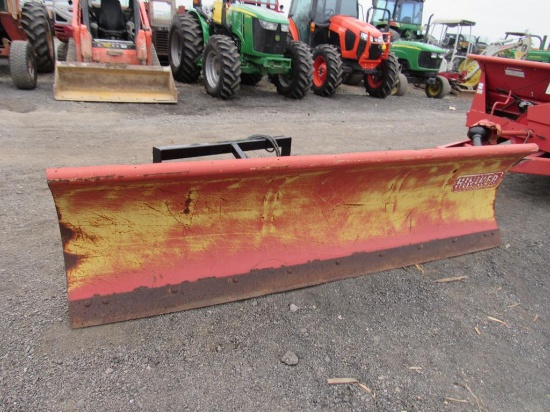 Hinker 9' Snow Plow, QA for Skdldr, w/Hyd Swing