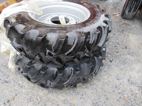 (New) Titan 12.4 x 24 Tires & Rims (pr)