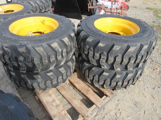 (New) 12-16.5 Tires on Wheels for NH/JD/Cat