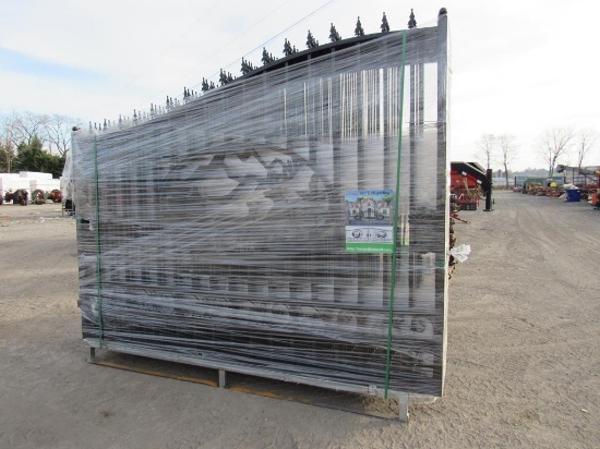 New Greatbear 20' Bi-Parting Iron Gate Pair, Deer