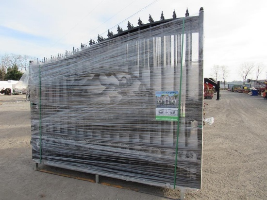 New Greatbear 20' Bi-Parting Iron Gate Pair, Deer