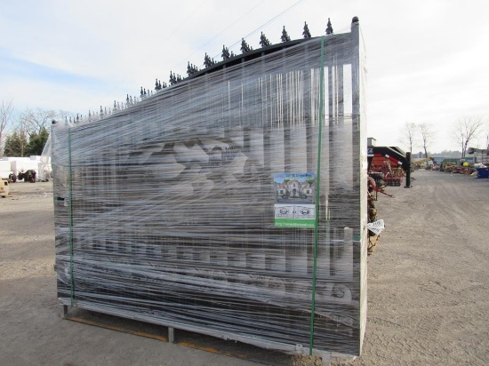 New Greatbear 20' Bi-Parting Iron Gate Pair, Deer