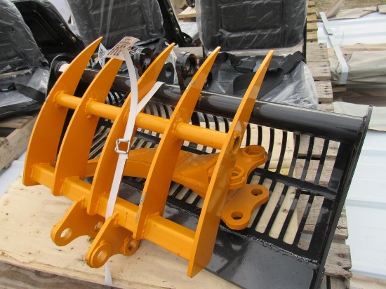 Miva Excavator Attach. Sand Bucket, Ripper, Rake