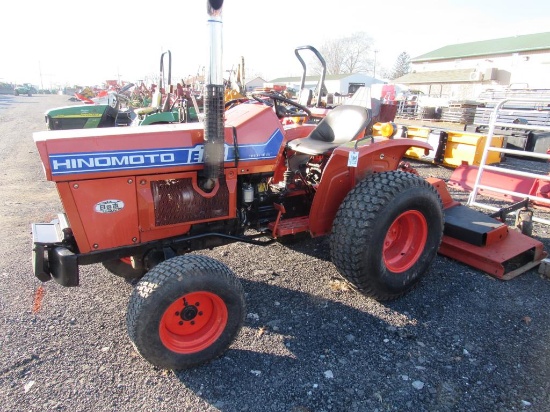 Hinomoto E154 Dsl 4WD Tractor w/3Pt Finish Mower,