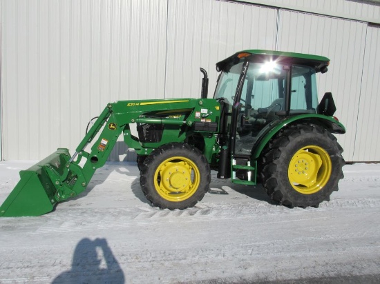 JD 5065E Cab Tractor w/520M Ldr, H/A, LHR