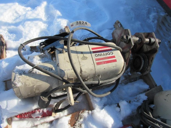 Coffing 1 Ton Electric Hoist w/ Trolly