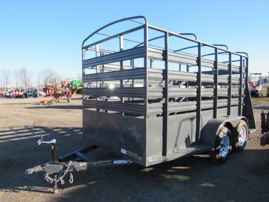 2023 12' Open Top Stock Trailer w/Title